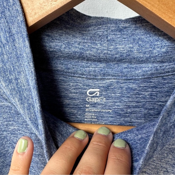 Gap Fit Brushed Jersey Soft Heathered Mockneck Longsleeve/ Size Girls Medium - Picture 3 of 4